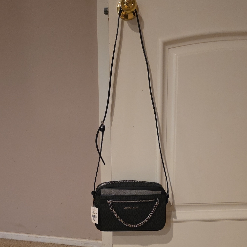 New. MK Crossbody Bag with Chain Accent